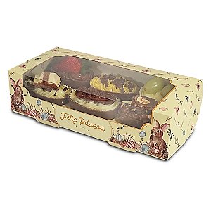 Caixa Ovo De Colher Quadrada 6 De 50G Natural com 10 unidades
