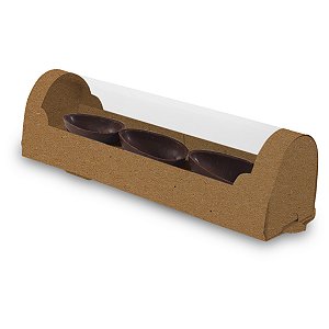 Caixa Ovo De Colher Redonda 3 De 50G Kraft com 10 unidades
