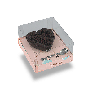 Caixa Meio ovo Coração De 200G Mãe Rosa - Com 10 unidades