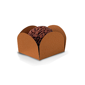Forminha Pétala N5 Kraft - 3x3 - Com 50 Unidades