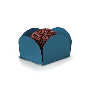 Forminha Pétala N5 Azul Escuro - 3x3 - Com 50 Unidades