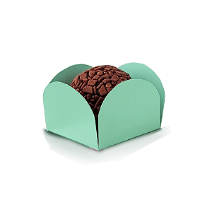 Forminha Pétala N5  Azul Tiffany - 3x3 - Com 50 Unidades
