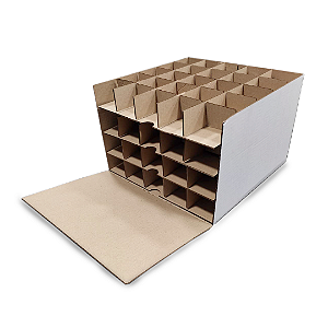 Caixa Colmeia 100 doces Branco/Kraft - 23x23x16cm  com 1 unidade
