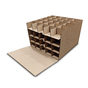 Caixa Colmeia 100 doces Kraft/Kraft - 23x23x16cm  com 1 unidade