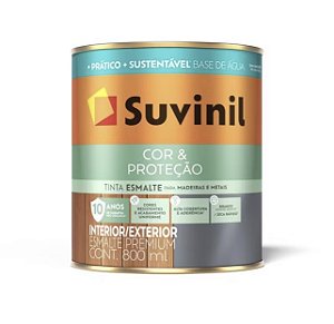 Esmalte Suvinil Cor & Proteção Fosco Base Água 800ml