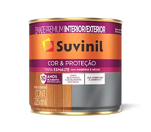 Esmalte Suvinil Cor & Proteção Brilhante Alumínio 225ml