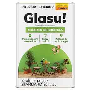 TINTA GLASU MÁXIMA EFICIÊNCIA FOSCO 18L SUVINIL