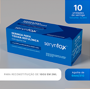 Seringa de 0,5ml para reconstituição de 100u em 2ml - caixa 10 unidades