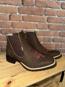 Botina Feminina - Nobuck Café