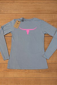 Camisa feminina UV - Cinza claro