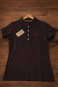Polo Feminina - Marrom