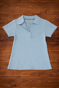 Polo Feminina - Teen Azul Bebê