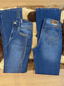 Calça Bordada Flare - Minuty