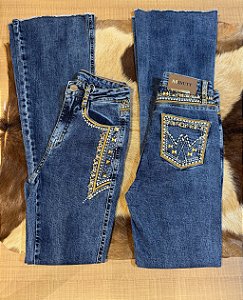 Calça Bordada Flare - Minuty