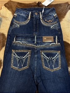 Calça Bordada Flare - Minuty