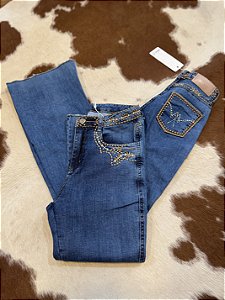 Calça Bordada Flare - Minuty