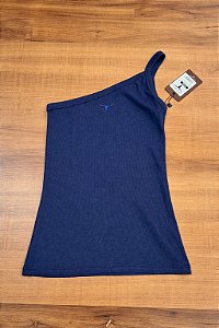 Regata Nula Manga - Azul marinho