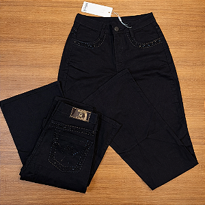 Calça Bordada Flare - Minuty