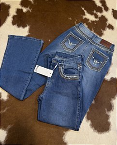 Calça Bordada Flare - Minuty