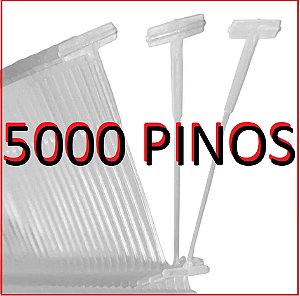 5000 Pinos Plásticos de 35mm para Fixação de Etiquetas em Roupas