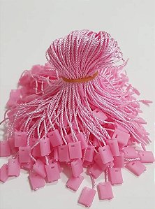 50 Lacre de Autenticidade para Tag - Fixação Segura p Etiquetas - Rosa bebê
