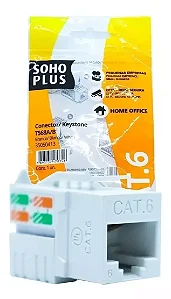 Conector Fêmea Rj45 Keystone Furukawa Sohoplus Cat6 Branco