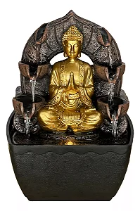 Fonte De Mesa Decorativa Buda Mudra Da Saudação LED Bivolt