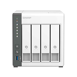 Storage Nas Qnap 4 Baias Arm Cortex-A55 4 Core, 2.0ghz, 4gb, 1x Gbe Lan Torre - Ts-433-4g-Br