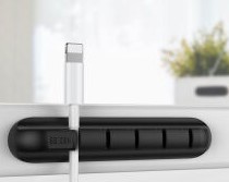 Organizador de cabos e fios em silicone flexível para 5 cabos