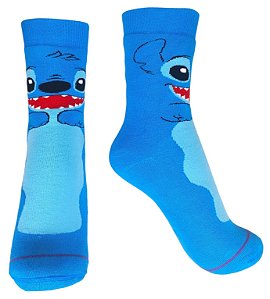 MEIA DIVERTIDA - STITCH AZUL