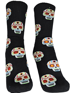 MEIA PRETA - CAVEIRA MEXICANA