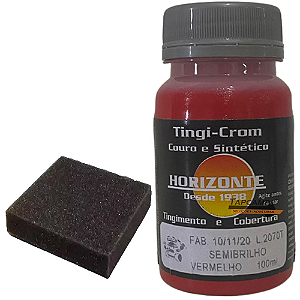 TINGICROM COURO E SINTETICO VERMELHO SEMI BRILHO 100ML