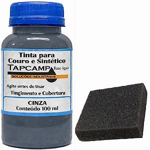 TINTA CINZA 100ML BASE AGUA TAPCAMP