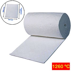 MANTA FIBRA CERAMICA 4000X610X13MM  ALTA TEMPERATURA 1260C