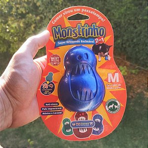 Mordedor Recheável Monstrinho Azul Tam. M Original Pet Games