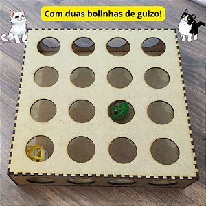 Brinquedo Interativo em MDF com Furos e Bolinhas com Guizo