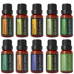 Kit com 10 Óleos Essenciais 5ml, Todos Direto para sua Casa - DASIERRA