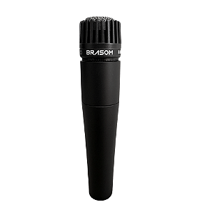 Microfone Dinâmico Profissional Brasom BRA-57 Com Fio