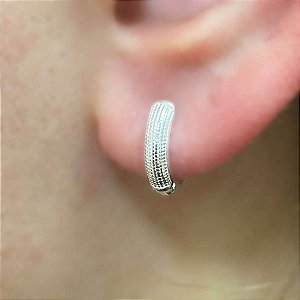 Argola Tipo Click Prata 925