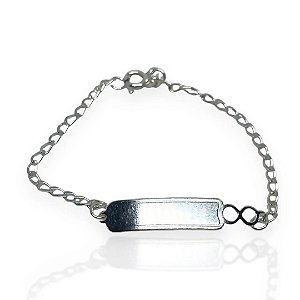 Pulseira Infantil Chapinha em Prata 925