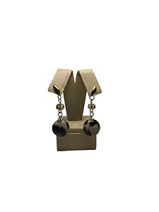 Brinco Banhado a Ouro com acrílico