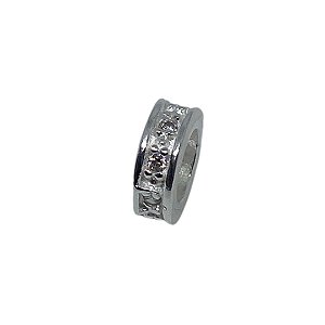 Separador para pulseira life em prata 925 com zircônias