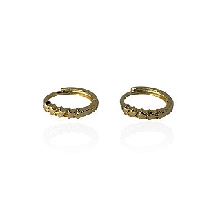 Argola click banhada a ouro 18k