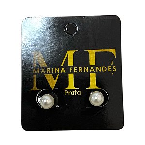 Brinco Pérola 6 mm, prata 925