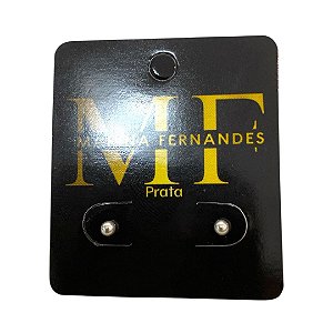 Brinco bolinha 3mm, prata 925