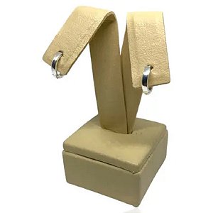 Argola click prata 925, tamanho 11mm