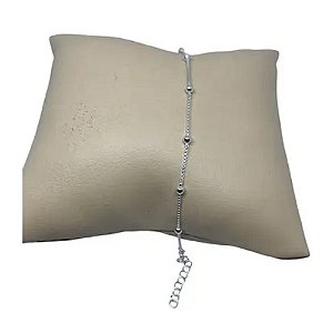 Pulseira infantil bolinhas, prata 925