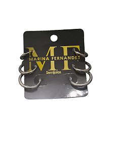 Trio de argolas masculinas