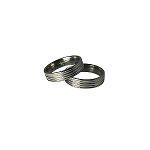 Aliança de aço frizado 5MM - Unidade