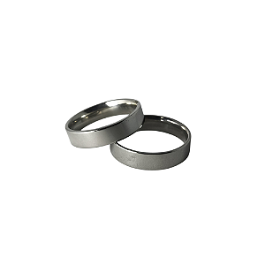 Aliança de Aço Fosca Tradicional 5mm - Unidade